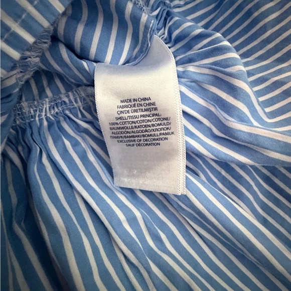 Polo Ralph Lauren Girls Blue & White Striped Shirt Dress | Size 5 | EUC - Picture 6 of 9